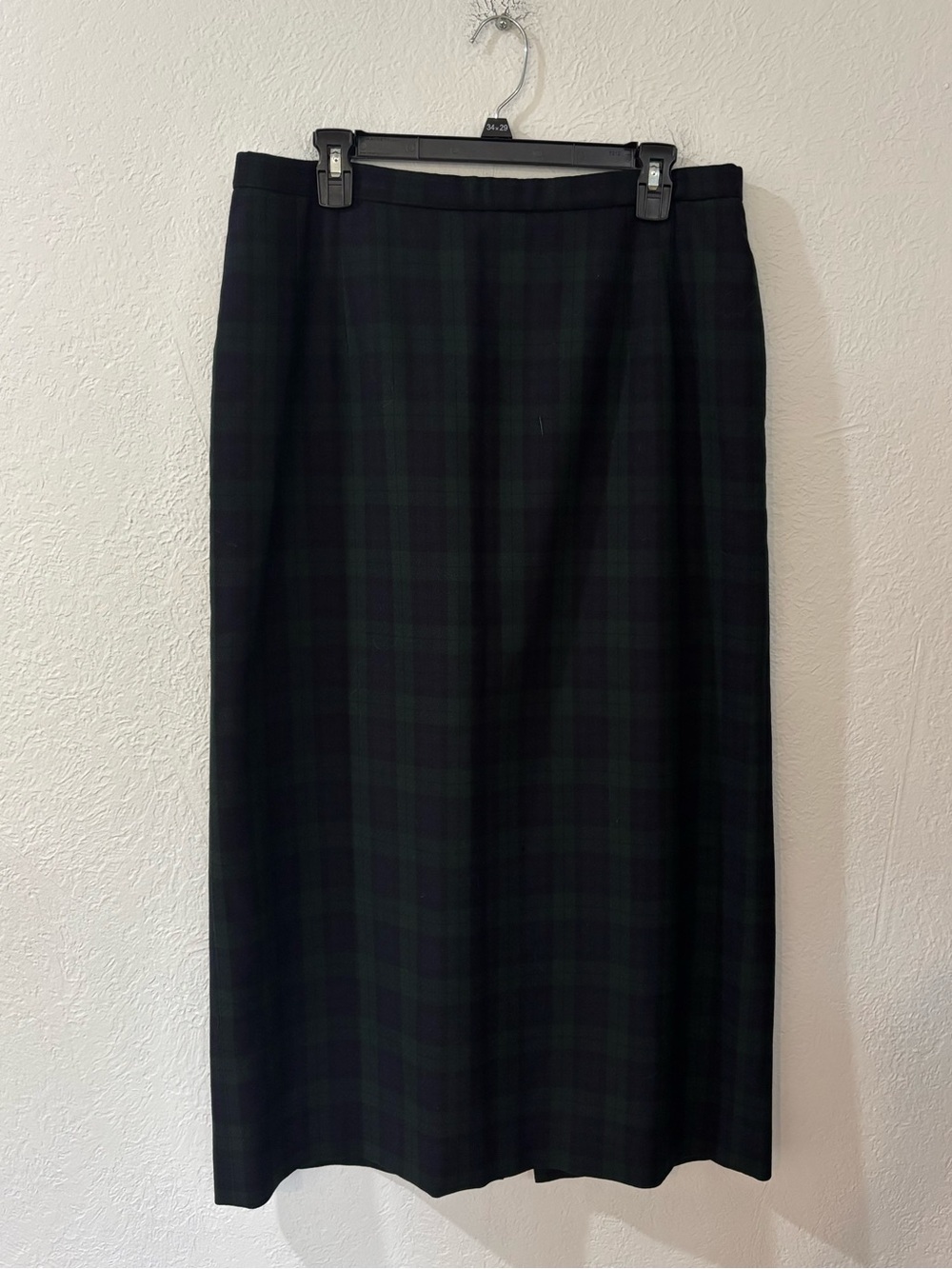 Vtg Pendleton Plaid Wool Maxi Skirt